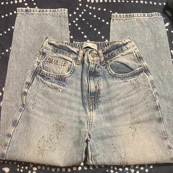 Crystal Embellished Kids Jeans - Picture 3 of 5